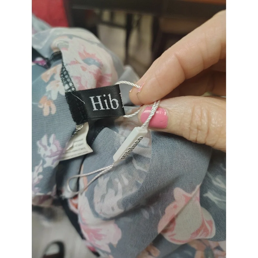 Hibluco Floral Kimono Cardigan Sheer Chiffon Lace Trim Cover Up Black‎ XL